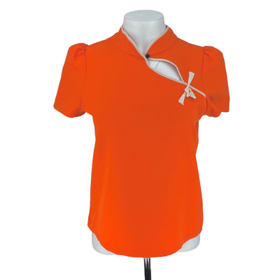Zara 10$ to 25$
18&quot; Chest
20&quot; Length
Excellent Condition
Orange
Short Sleeve Top
Size Medium
Tops
W0089-3357
Women
Zara