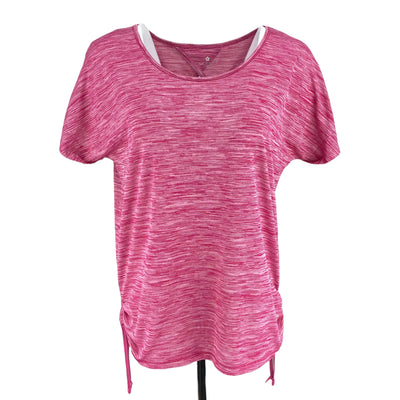 Tuff Athletics 10$ to 25$
21.5&quot; Chest
26&quot; Length
Active Top
Activewear
Excellent Condition
Pink
Ruched
Size Large
Tuff Athletics
W0078-2942
White
Women