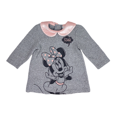 Disney 10$ to 25$
14&quot; Length
9&quot; Chest
Black
Casual Dress
Disney
Dresses
Excellent Condition
G0016-1025
Girls
Grey
Pink
Size 3 to 6 Months