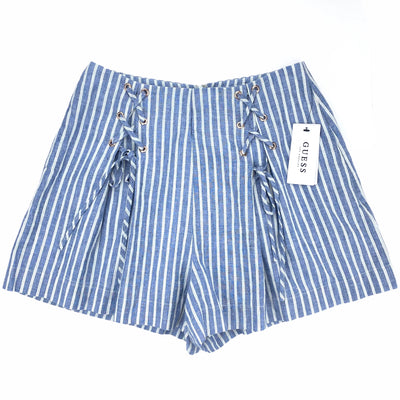 Guess 14&quot; Length
25&quot; Waist
25$ to 50$
_label_New With Tags
Blue
Guess
New With Tags
Shorts
Size Small
Stripe Print
Teal
W0048-1851
White
Women
Zip Up