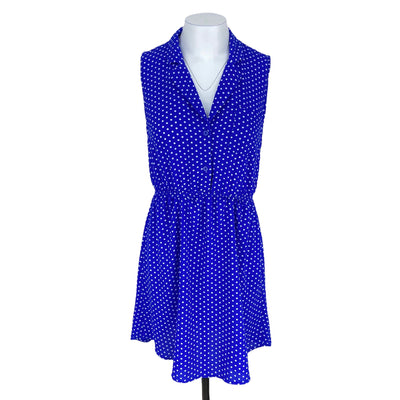 Monteau 10$ to 25$
17&quot; Chest
33&quot; Length
Blue
Casual Dress
Dresses
Elastic Waist
Excellent Condition
Monteau
Polka Dot Print
Size Medium
W0093-3467
White
Women