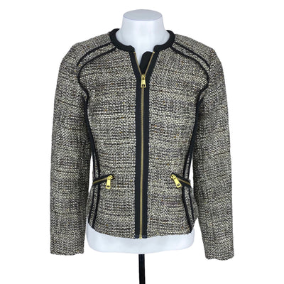 H&amp;M 10$ to 25$
16&quot; Chest
20&quot; Length
Black
Brown
Coats &amp; Jackets
Excellent Condition
Gold
H&amp;M
Jacket
Size 6
W0093-3491
Women